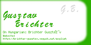 gusztav brichter business card